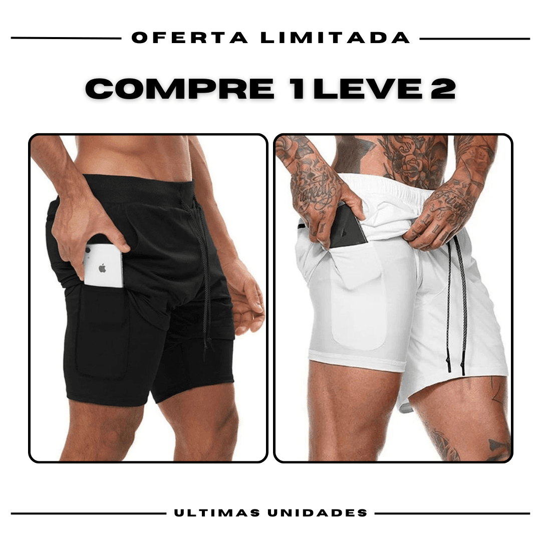Kit 2 Bermudas Masculinas de Academia ProFit [COMPRE 1 LEVE 2]