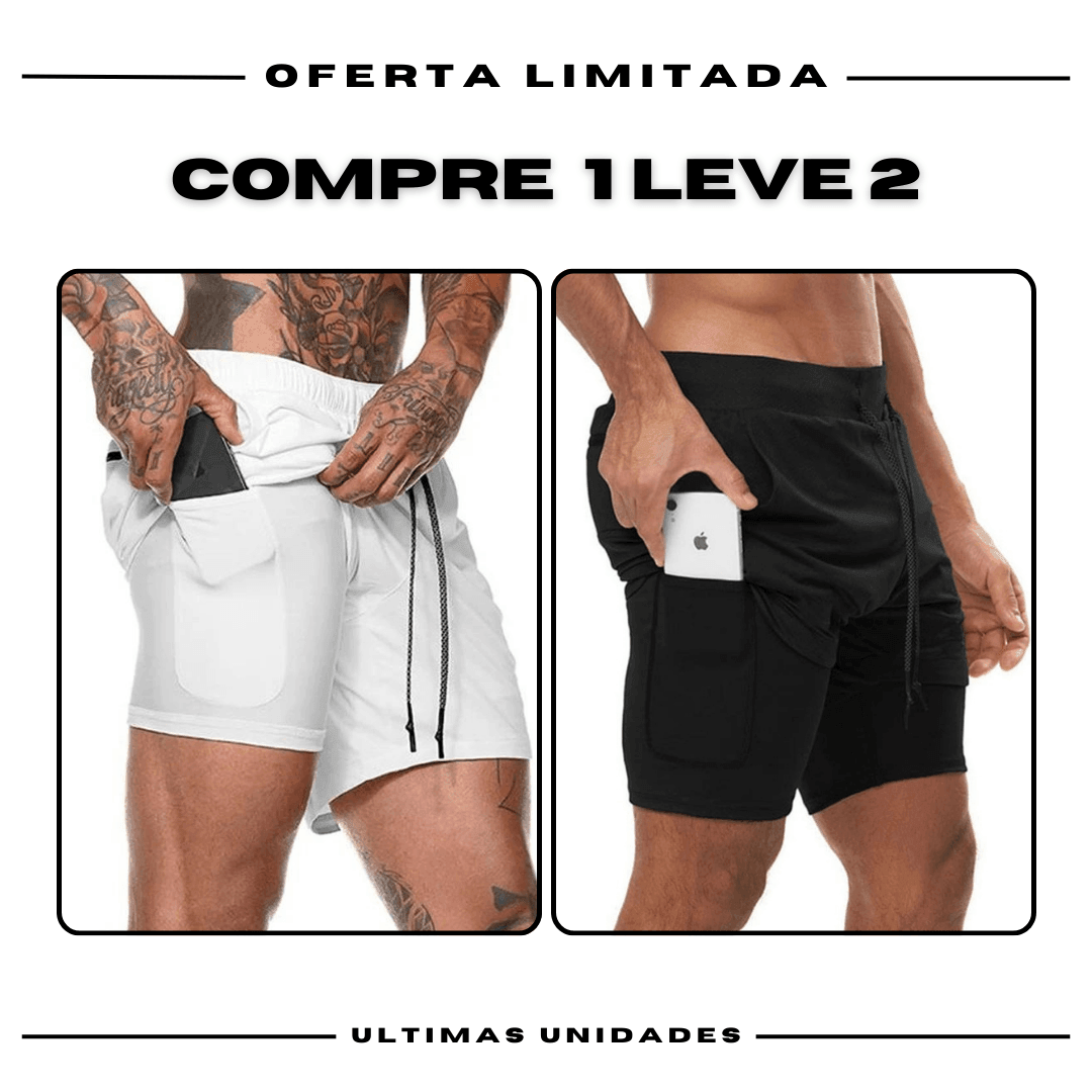 Kit 2 Bermudas Masculinas de Academia ProFit [COMPRE 1 LEVE 2]