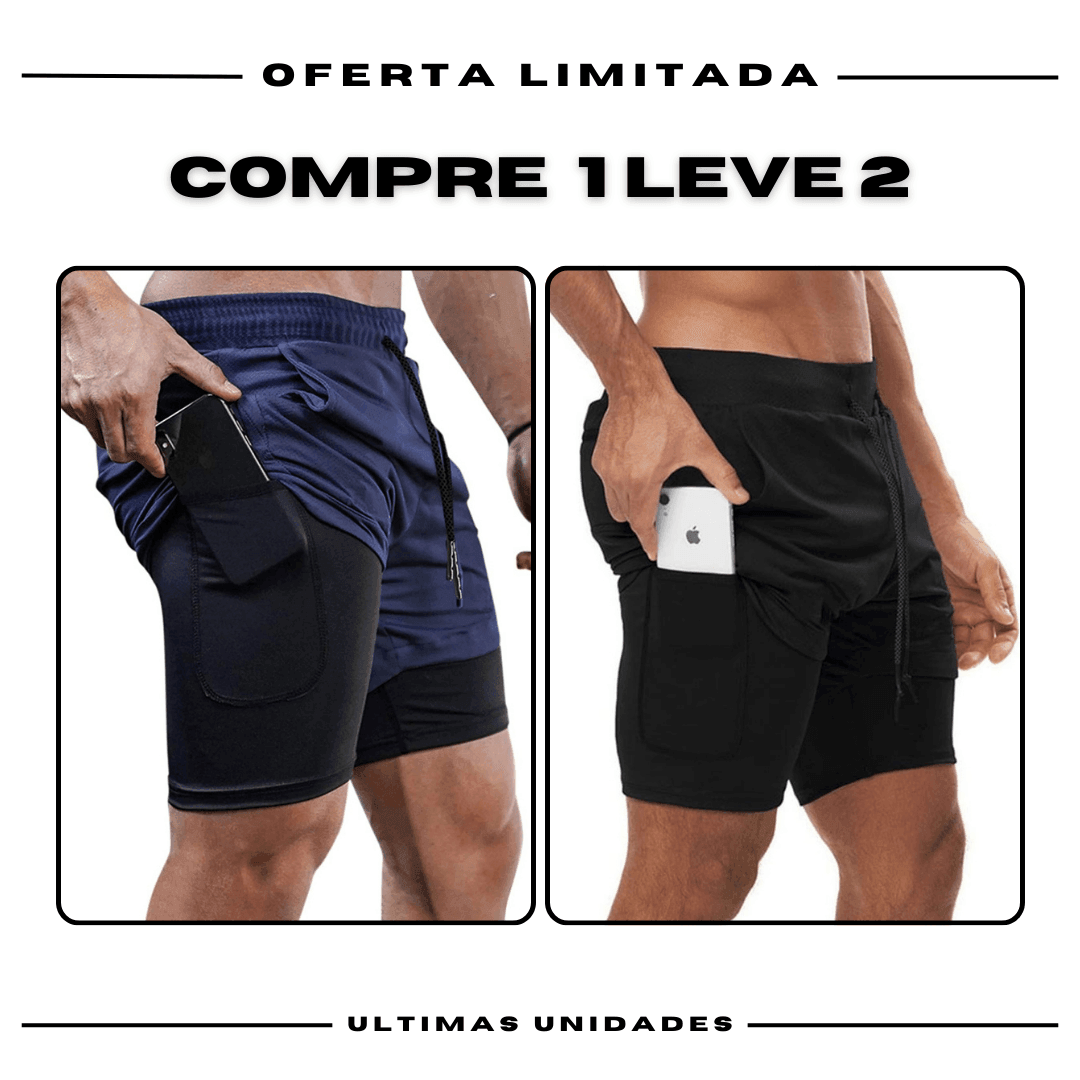 Kit 2 Bermudas Masculinas de Academia ProFit [COMPRE 1 LEVE 2]