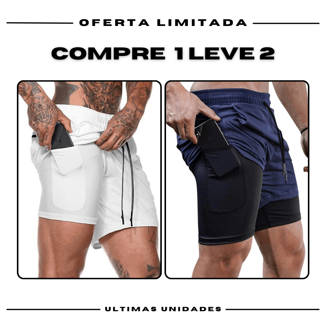 Kit 2 Bermudas Masculinas de Academia ProFit [COMPRE 1 LEVE 2]