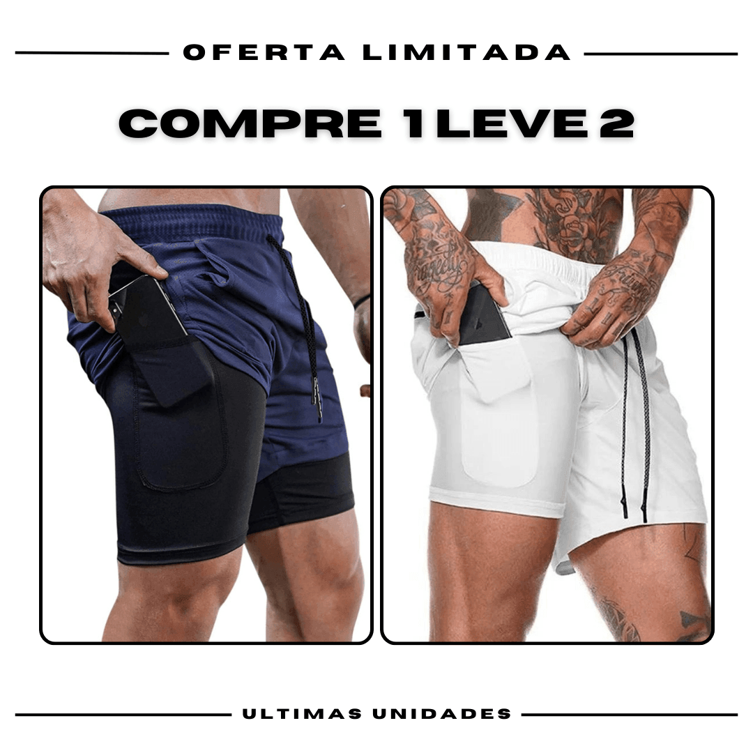 Kit 2 Bermudas Masculinas de Academia ProFit [COMPRE 1 LEVE 2]