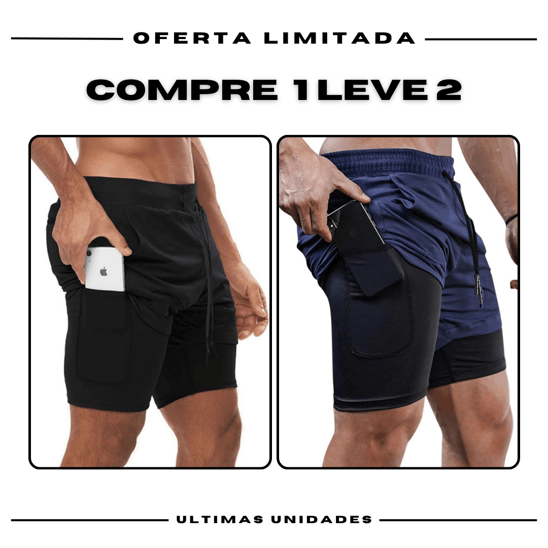 Kit 2 Bermudas Masculinas de Academia ProFit [COMPRE 1 LEVE 2]