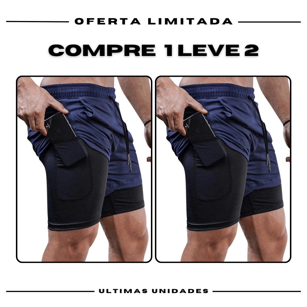 Kit 2 Bermudas Masculinas de Academia ProFit [COMPRE 1 LEVE 2]