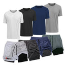 Kit Performance ProFit: 2 Camisetas + 2 Bermudas de Compressão 2 em 1 [Compre 2, Leve 4]