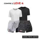 Kit Performance ProFit: 2 Camisetas + 2 Bermudas de Compressão 2 em 1 [Compre 2, Leve 4]