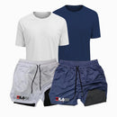 Kit Performance ProFit: 2 Camisetas + 2 Bermudas de Compressão 2 em 1 [Compre 2, Leve 4]