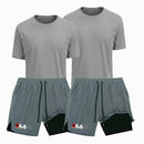 Kit Performance ProFit: 2 Camisetas + 2 Bermudas de Compressão 2 em 1 [Compre 2, Leve 4]