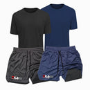 Kit Performance ProFit: 2 Camisetas + 2 Bermudas de Compressão 2 em 1 [Compre 2, Leve 4]