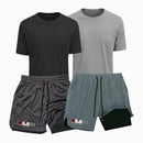 Kit Performance ProFit: 2 Camisetas + 2 Bermudas de Compressão 2 em 1 [Compre 2, Leve 4]