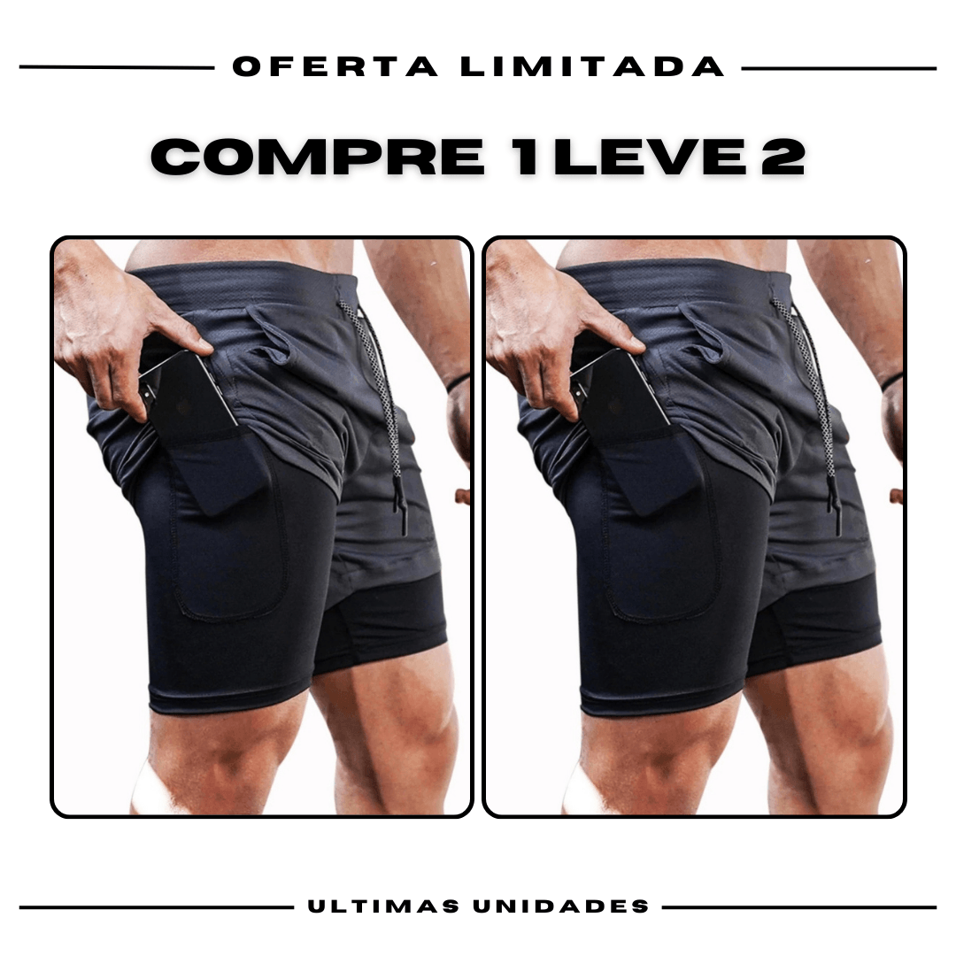 Kit 2 Bermudas Masculinas de Academia ProFit [COMPRE 1 LEVE 2]