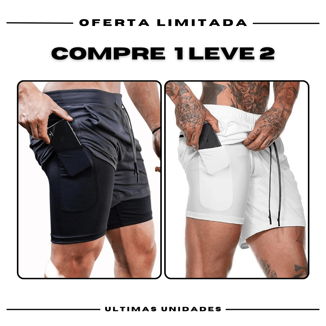 Kit 2 Bermudas Masculinas de Academia ProFit [COMPRE 1 LEVE 2]