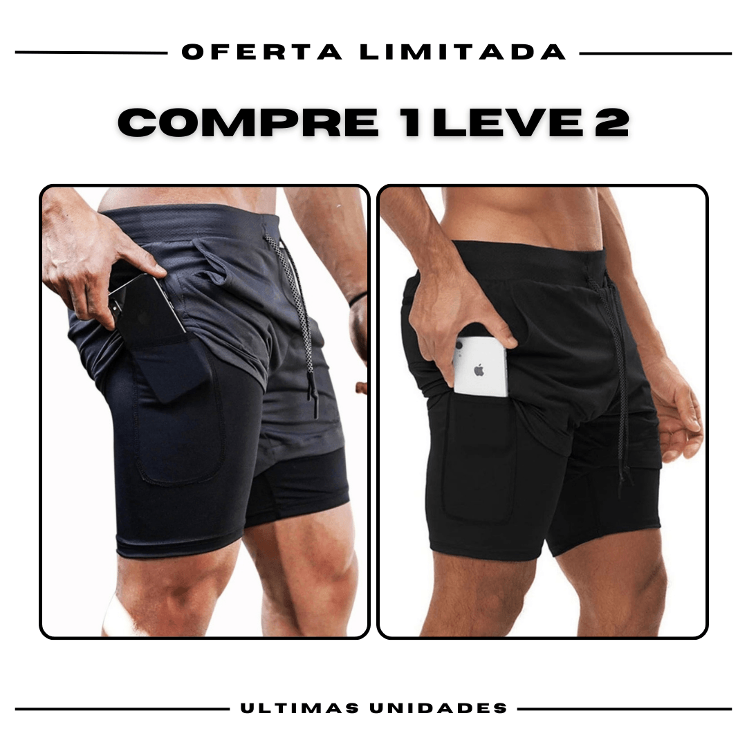 Kit 2 Bermudas Masculinas de Academia ProFit [COMPRE 1 LEVE 2]