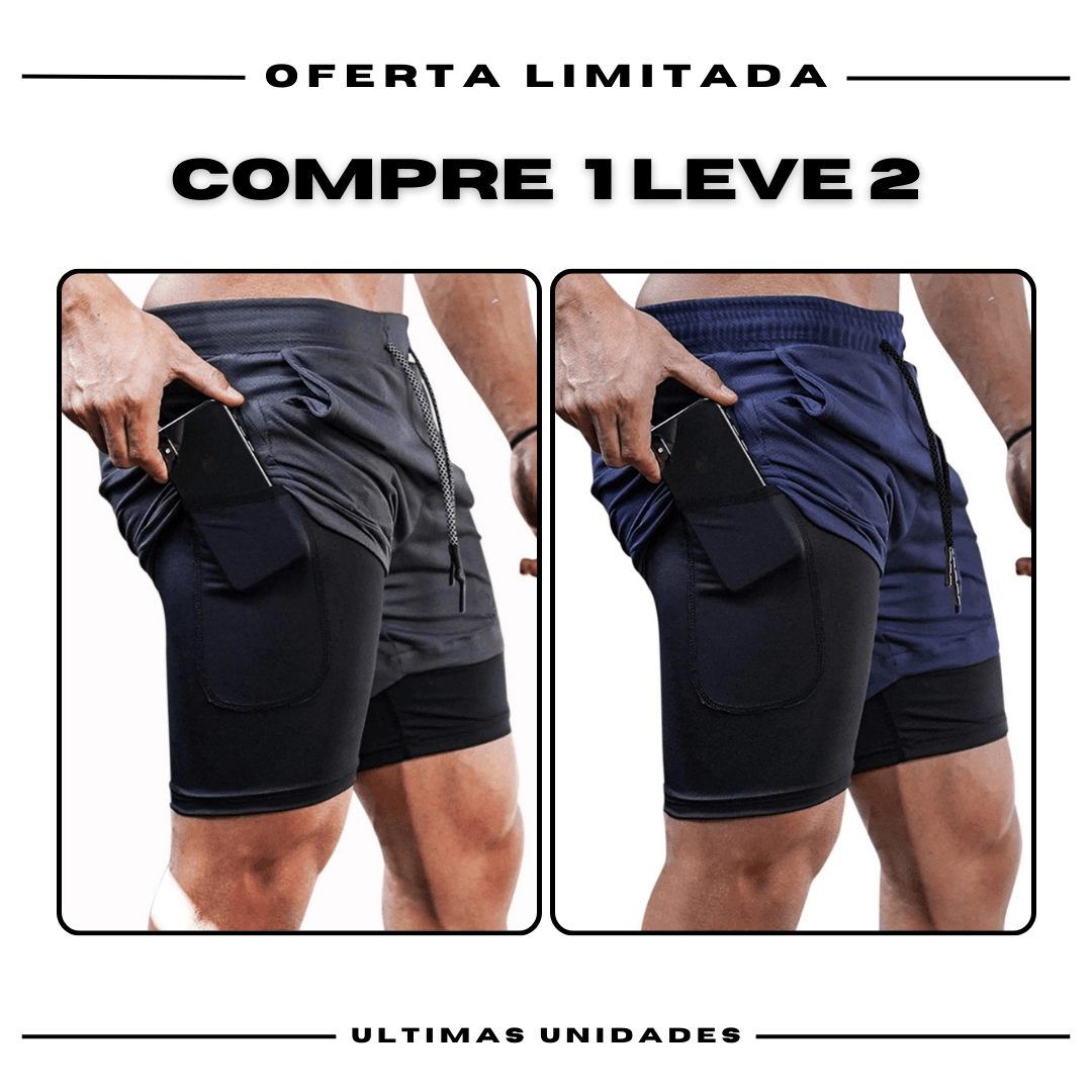 Kit 2 Bermudas Masculinas de Academia ProFit [COMPRE 1 LEVE 2]