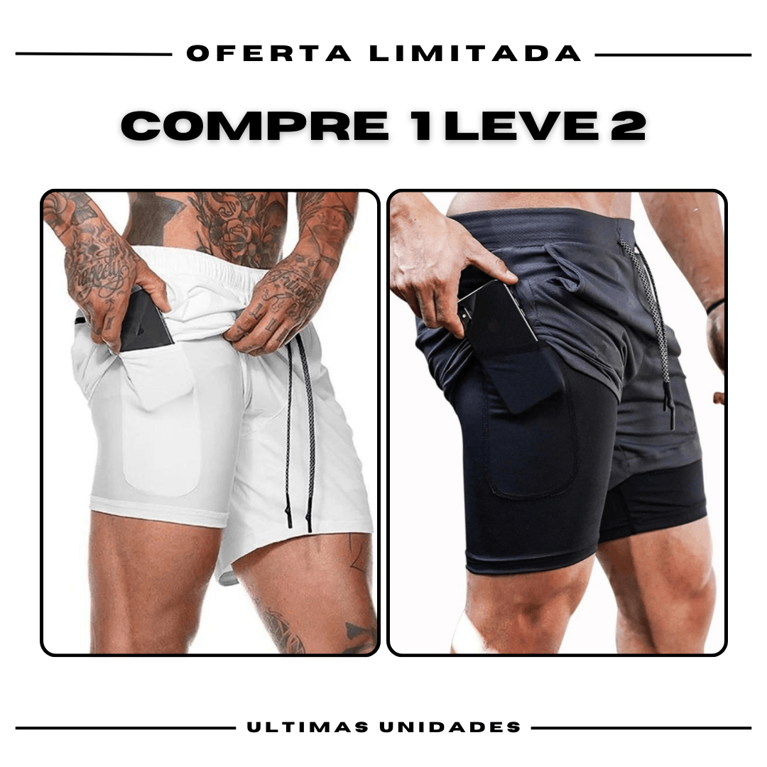 Kit 2 Bermudas Masculinas de Academia ProFit [COMPRE 1 LEVE 2]