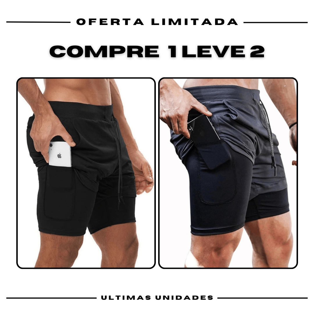 Kit 2 Bermudas Masculinas de Academia ProFit [COMPRE 1 LEVE 2]