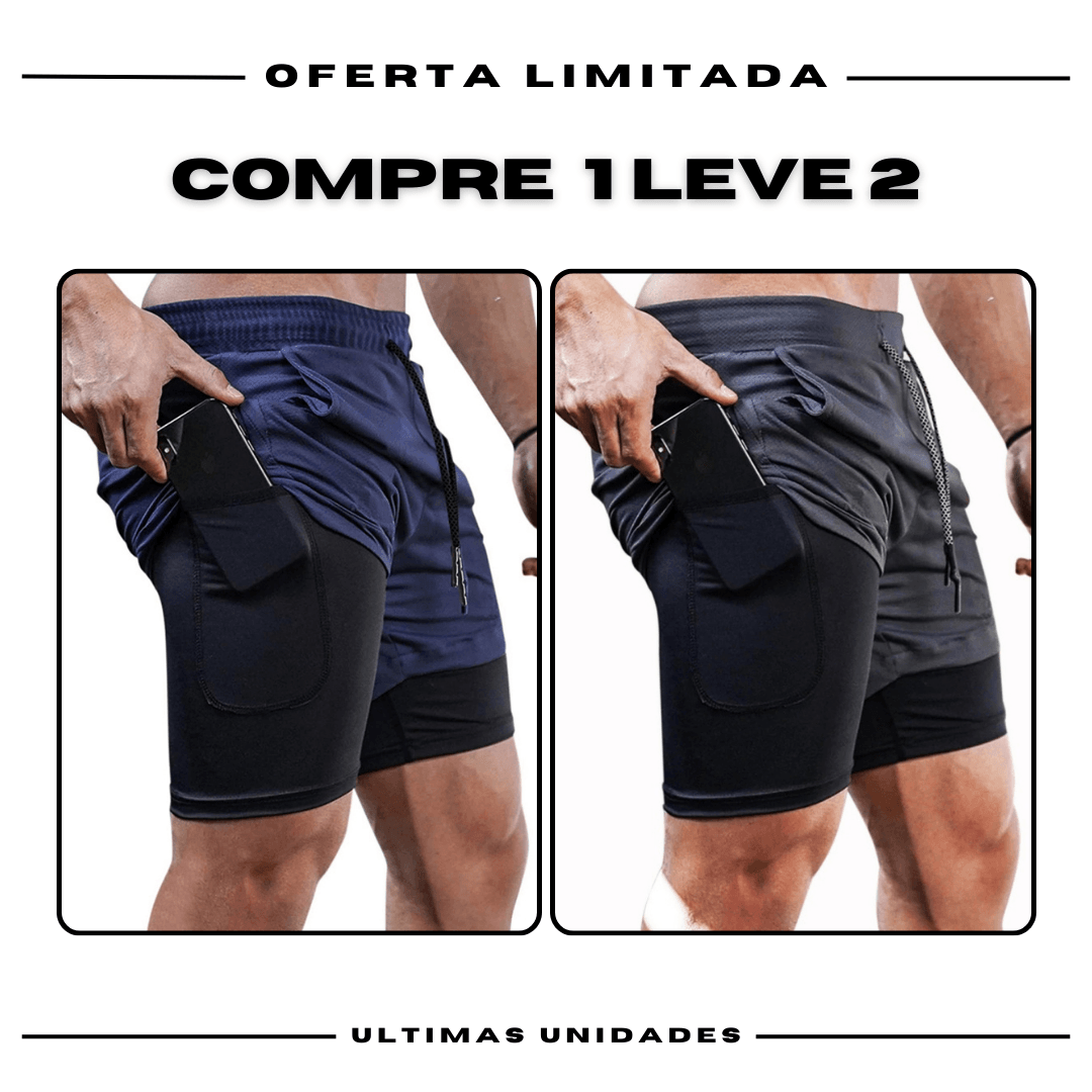 Kit 2 Bermudas Masculinas de Academia ProFit [COMPRE 1 LEVE 2]