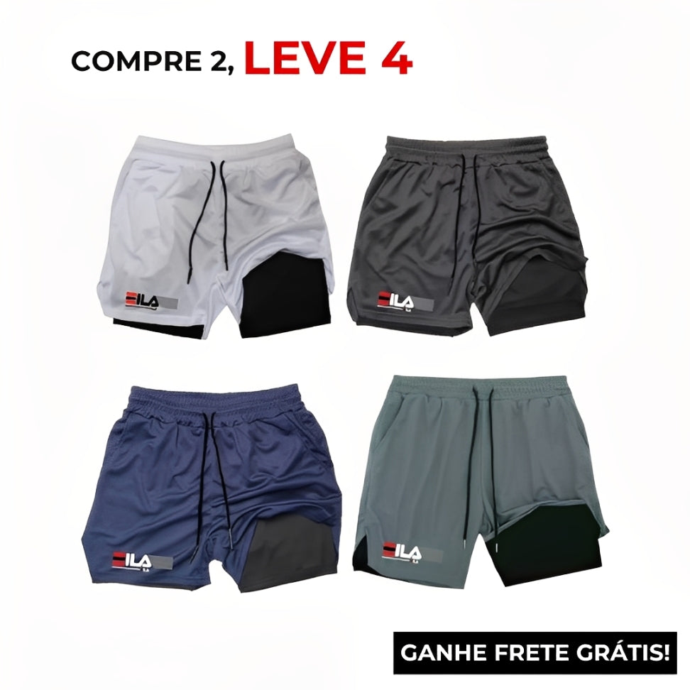 Kit 4 Bermudas Masculinas de Academia ProFit [COMPRE 2 LEVE 4]
