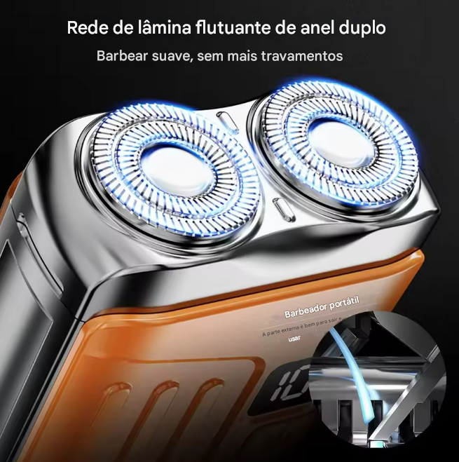Mini Barbeador Elétrico bladePRO Rotativo IPX7 [CORTA IGUAL NAVALHA]